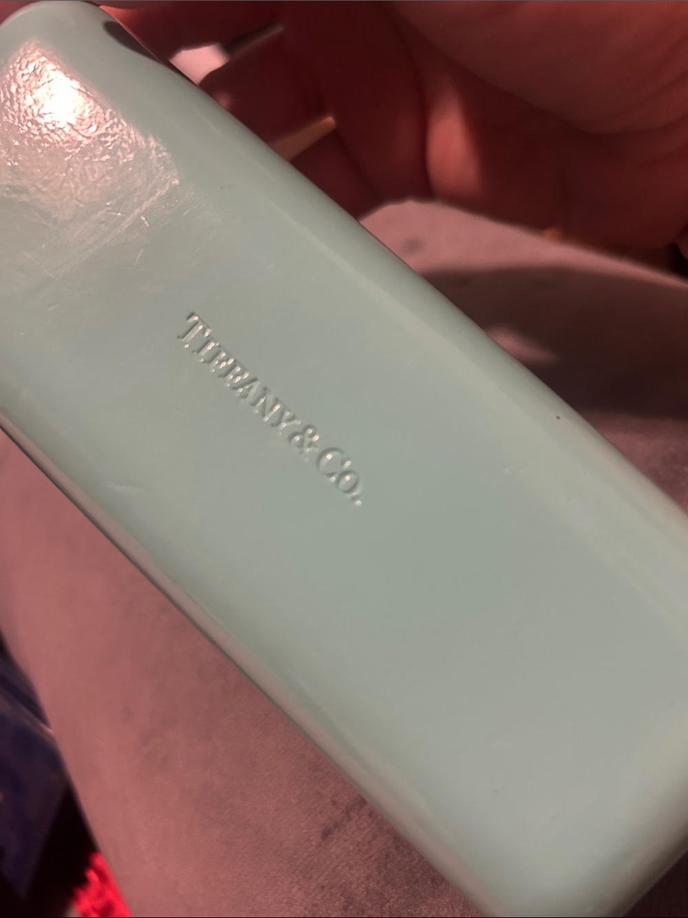 Tiffany & Co. Robin's Egg Blue Hard Shell Eyeglass Case - Picture 2 of 5